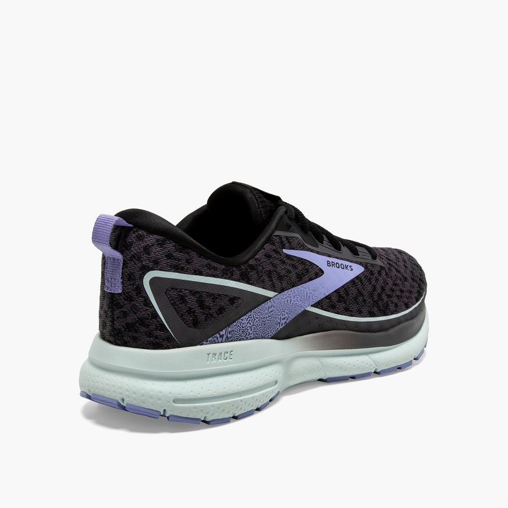 Chaussures Running Route Brooks Trace 3 Noir Bleu Rose Femme | NLB-3343517